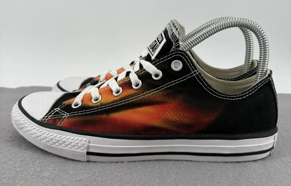 Junior Fire Chuck Taylor Converse All Star Sneaker 651707F Black Orange Size 5